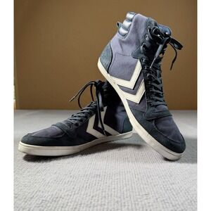 Hummel Slimmer Stadil High Top Shoes Mens US 10.5‎ Blue Sneakers